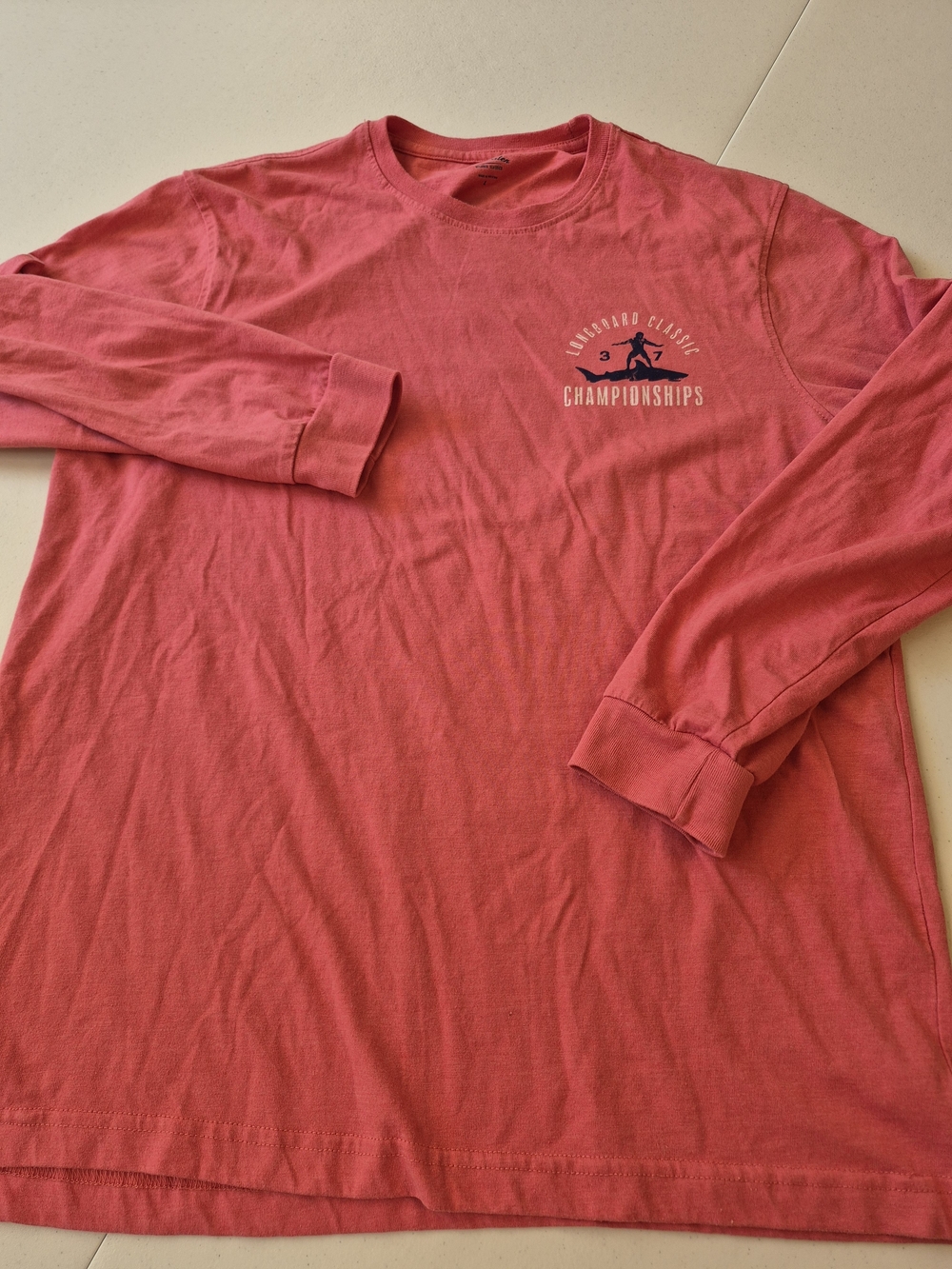 Izod Long Sleeve Crewneck Shirt - Dark Pink 4845